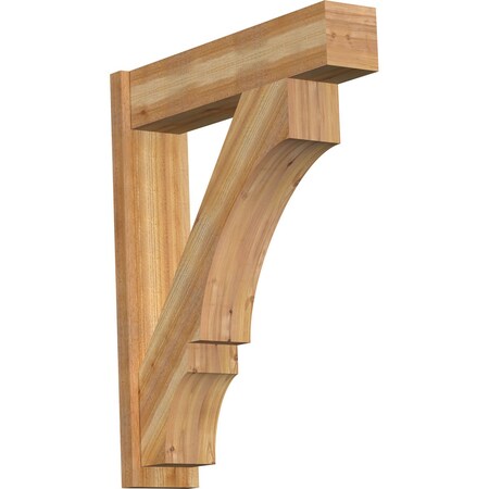 Balboa Block Rough Sawn Outlooker, Western Red Cedar, 8W X 34D X 42H